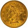 Image 1 : 1857 Liberty $2.5 MS-61 (NGC)