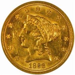 1866-S Liberty $2.5 MS-61 (NGC)