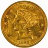 Image 1 : 1866-S Liberty $2.5 MS-61 (NGC)