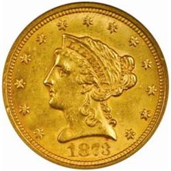 1873 Liberty $2.5 Closed 3 MS-62 (NGC)