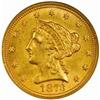 Image 1 : 1873 Liberty $2.5 Closed 3 MS-62 (NGC)