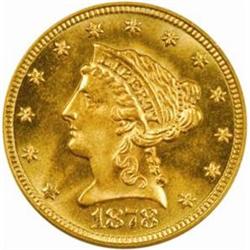 1878 Liberty $2.5 MS-64 (PCGS) CAC