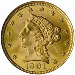 1901 Liberty $2.5 MS-66 (PCGS) CAC