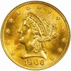 1906 Liberty $2.5 MS-63 (PCGS) OGH