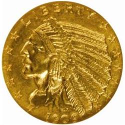 1909 Indian $2.5 MS-62 (NGC)