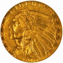 1910 Indian $2.5 MS-62 (NGC)