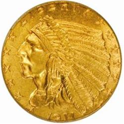 1911-D Indian $2.5 MS-64 (PCGS)