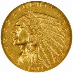 1911-D Indian $2.5 AU-58 (NGC)