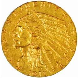 1911-D Indian $2.5 Weak D AU-53 (PCGS)