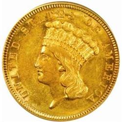 1854 Three-Dollar Gold Piece AU-58 (PCGS)