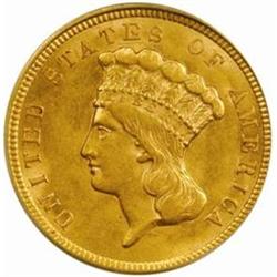 1854 Three-Dollar Gold Piece AU-58 (PCGS)