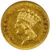 Image 1 : 1859 Three-Dollar Gold Piece AU-53 (NGC) OH