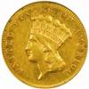 Image 1 : 1869 Three-Dollar Gold Piece AU-55 (NGC)