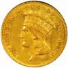 Image 1 : 1874 Three-Dollar Gold Piece MS-60 (NGC)