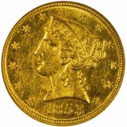 1853-C $5. Winter 20-H Die State I. MS62 NGC