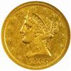 Image 1 : 1855-D Liberty $5. Winter 32-AA Large D AU55(NGC)
