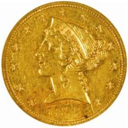 1877-S Liberty $5 AU-55 (NGC)