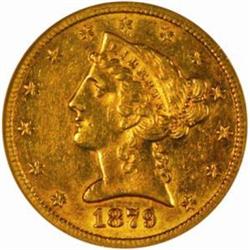 1879-CC Liberty $5 Winter 1-A AU-55 (NGC)
