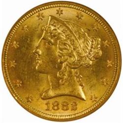 1882 Liberty $5 MS-63 (NGC)