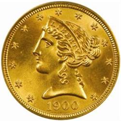 1900-S Liberty $5 MS-63 (ANACS)