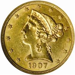 1907 Liberty $5 MS-61 (NGC)