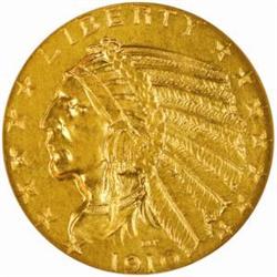1910 Indian $5 AU-58 (NGC)