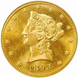 1893 Liberty Eagle MS-64 (PCGS)