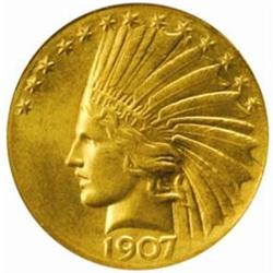 1907 Indian $10. Judd-1774/1901 Wire Rim MS65 NGC