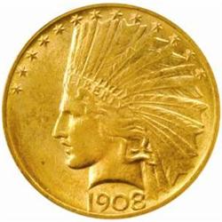 1908-D Indian Eagle No Motto MS-63 (PCGS) OGH