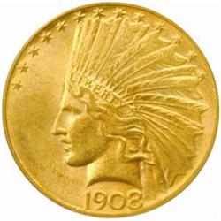 1908-D Indian Eagle No Motto MS-62 (PCGS)