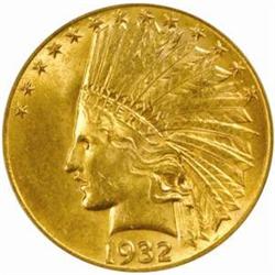 1932 Indian Eagle MS-62 (PCGS) OGH
