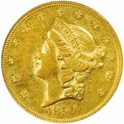 1850 Liberty Double Eagle AU-55 (PCGS) CAC