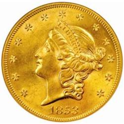 1853 Liberty Double Eagle MS-62 (NGC)