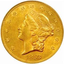1853 Liberty Double Eagle AU-55 (PCGS)