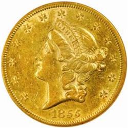 1855 Liberty Double Eagle AU-55 (NGC)
