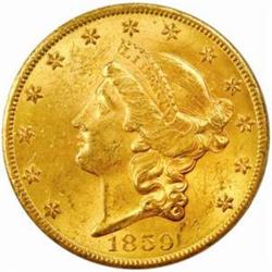 1859-S Liberty Double Eagle MS-62 (PCGS)