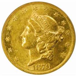 1870 Liberty Double Eagle MS-61 (ICG)