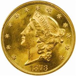 1873 Liberty Double Eagle Open 3 MS-63 (NGC)