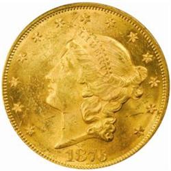 1876 Liberty Double Eagle MS-62 (PCGS)