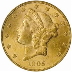 1905-S Liberty Double Eagle MS-62 (PCGS) OGH