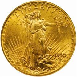 1910 Saint-Gaudens Double Eagle MS-63 (NGC)