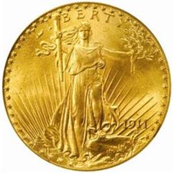 1911-D Saint-Gaudens Double Eagle MS65 (PCGS) CAC