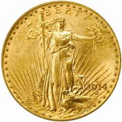 1914-D Saint-Gaudens Double Eagle MS-64 (PCGS)