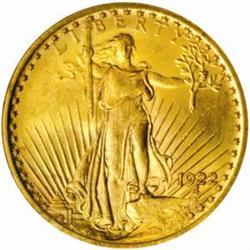 1922 Saint-Gaudens Double Eagle MS-64 (NGC)