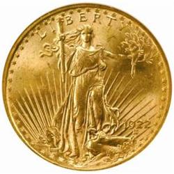 1922 Saint-Gaudens Double Eagle MS-64 (NGC)