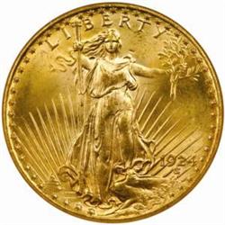 1924 Saint-Gaudens Double Eagle MS-64 (NGC)