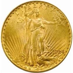 1924 Saint-Gaudens Double Eagle MS-63 (PCGS) OGH