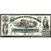 T-5, Cr 5 1861 $100 Confederate Note Choice AU