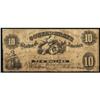 T-10 1861 $10 Confederate Note Fine