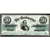 Image 1 : T-50 1862 $50 Confederate Note AU